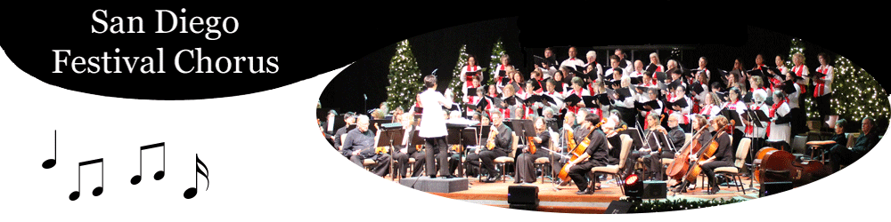 Chorus performance with orchestra